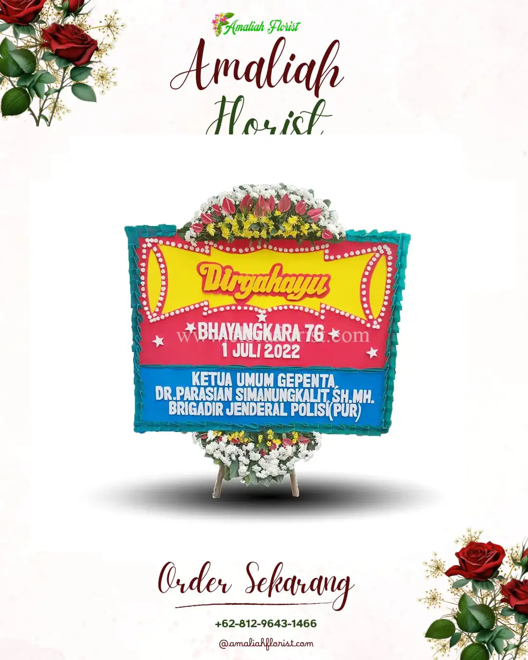 Papan Bunga HUT Ulang Tahun Panjangjaya